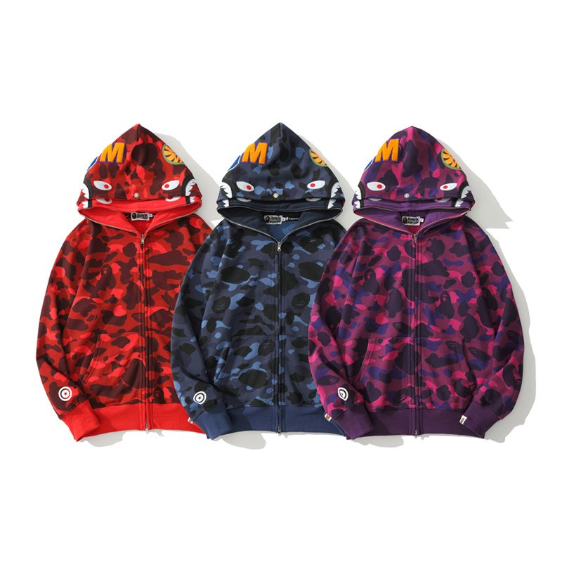 BAPE Shark Camo Full-Zip Hoodie